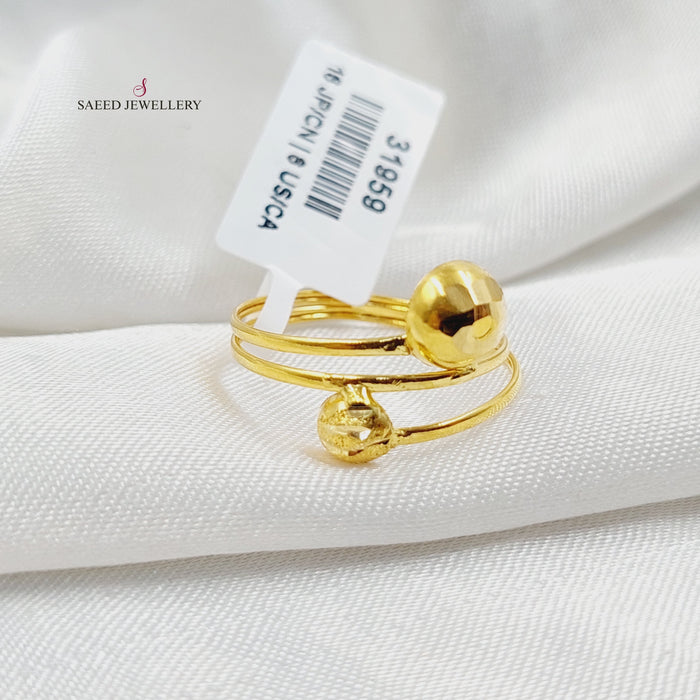 21K خاتم خفيف-مجوهرات الشيخ سعيد-Saeed Jewelry