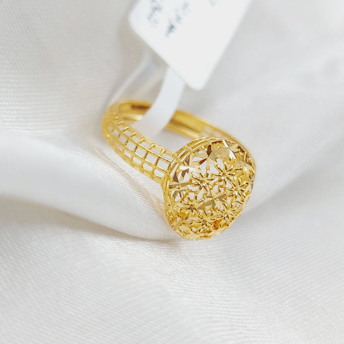 21K Light  Ring Made of 21K Yellow Gold by Saeed Jewelry-26289