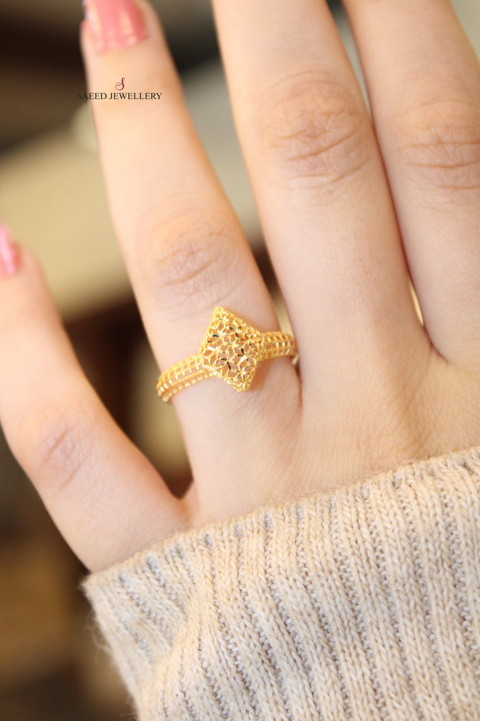 21K Light  Ring Made of 21K Yellow Gold by Saeed Jewelry-21553