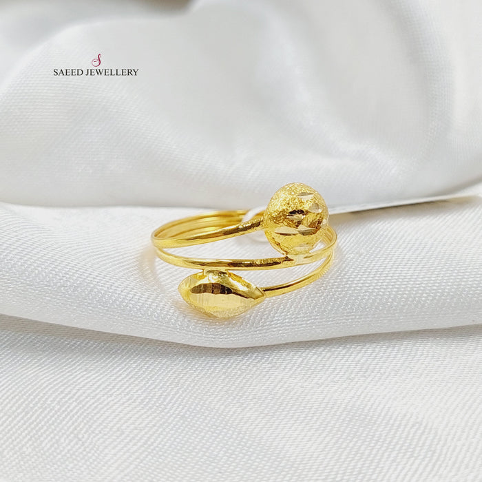 21K خاتم خفيف-مجوهرات الشيخ سعيد-Saeed Jewelry