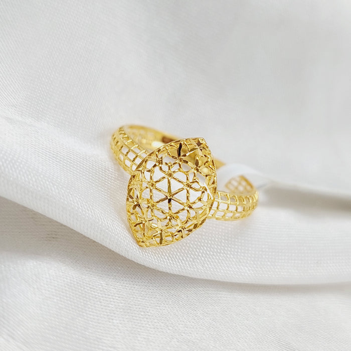 21K Light  Ring Made of 21K Yellow Gold by Saeed Jewelry-25253