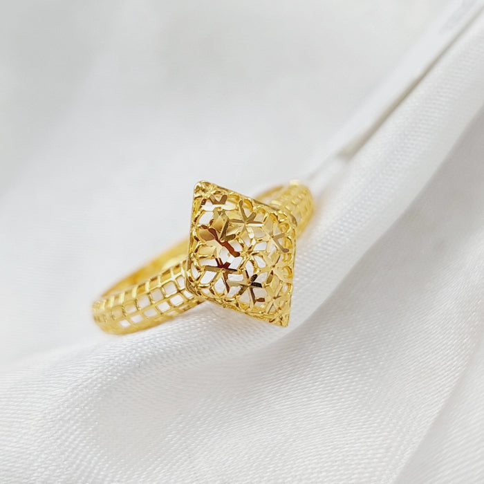 21K Light  Ring Made of 21K Yellow Gold by Saeed Jewelry-25235