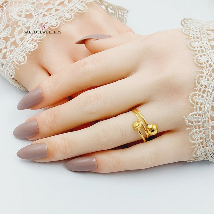 21K خاتم خفيف-مجوهرات الشيخ سعيد-Saeed Jewelry