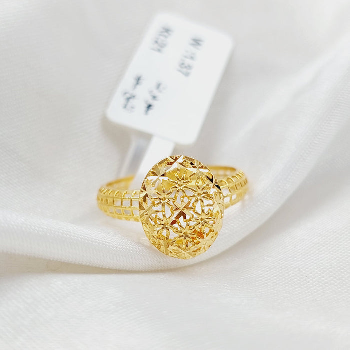 21K Light  Ring Made of 21K Yellow Gold by Saeed Jewelry-26290