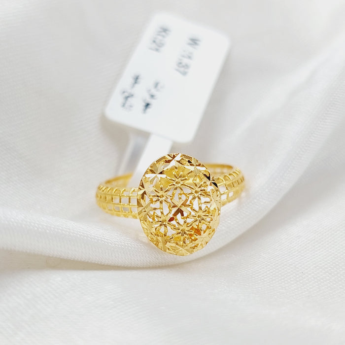 21K Light  Ring Made of 21K Yellow Gold by Saeed Jewelry-25257