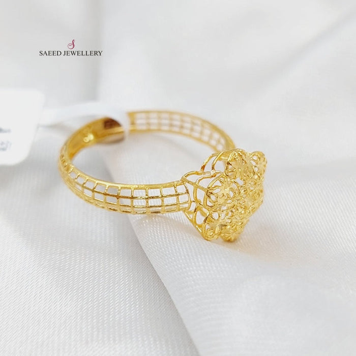 21K Light  Ring Made of 21K Yellow Gold by Saeed Jewelry-27158