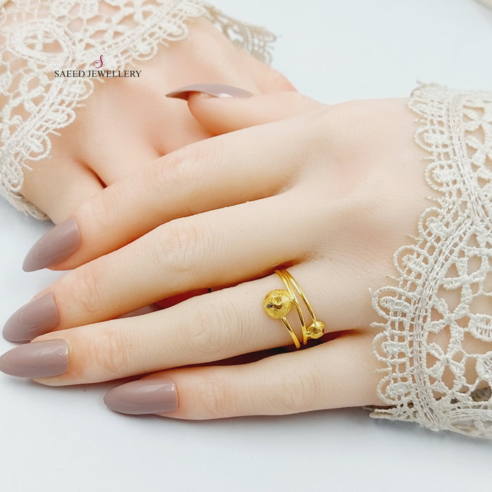 21K خاتم خفيف-مجوهرات الشيخ سعيد-Saeed Jewelry