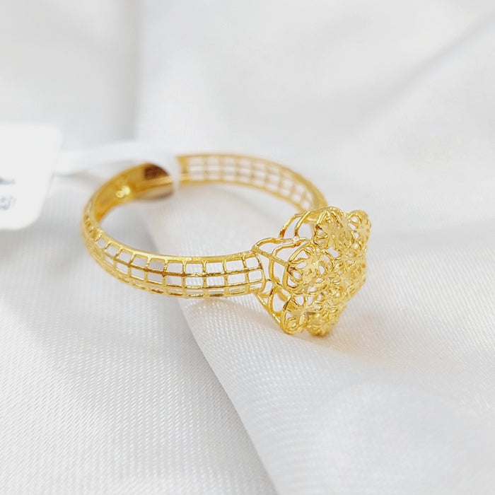 21K Light  Ring Made of 21K Yellow Gold by Saeed Jewelry-25243