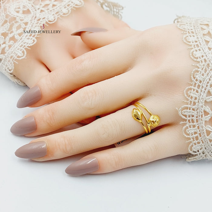 21K خاتم خفيف-مجوهرات الشيخ سعيد-Saeed Jewelry