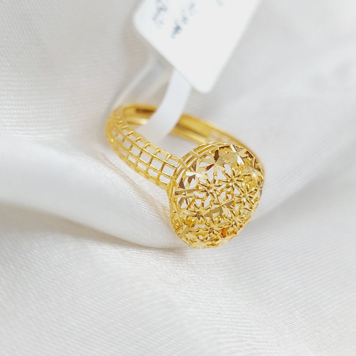 21K Light  Ring Made of 21K Yellow Gold by Saeed Jewelry-25258
