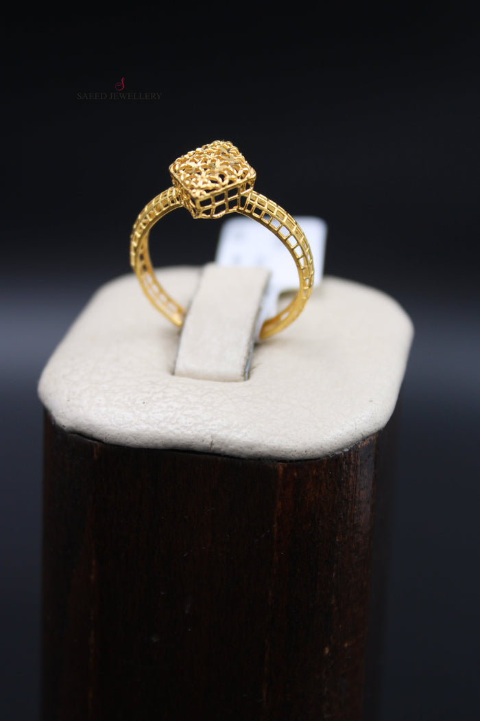 21K Light  Ring Made of 21K Yellow Gold by Saeed Jewelry-21553