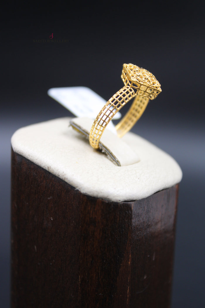 21K Light  Ring Made of 21K Yellow Gold by Saeed Jewelry-21553