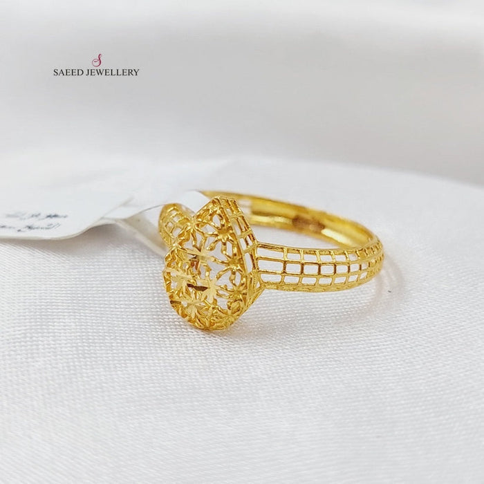 21K Light  Ring Made of 21K Yellow Gold by Saeed Jewelry-27157