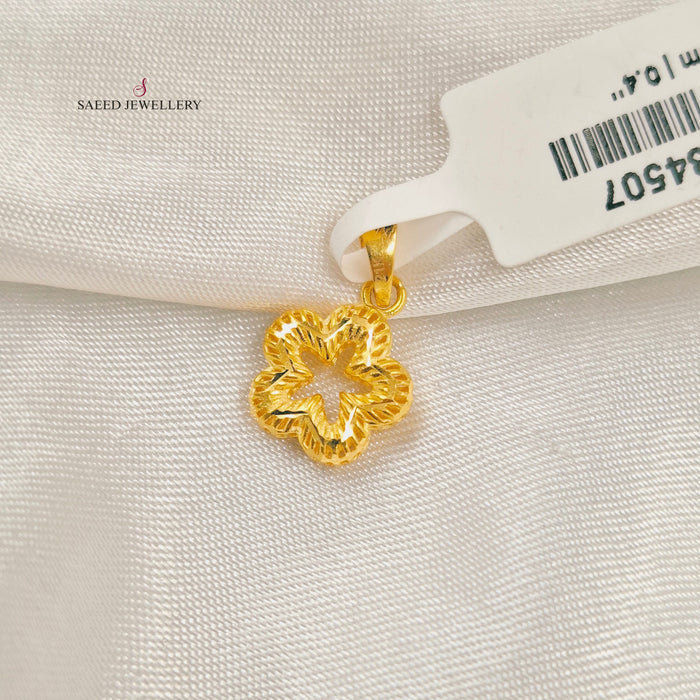 21K تعليقة وردة ناعم-مجوهرات الشيخ سعيد-Saeed Jewelry