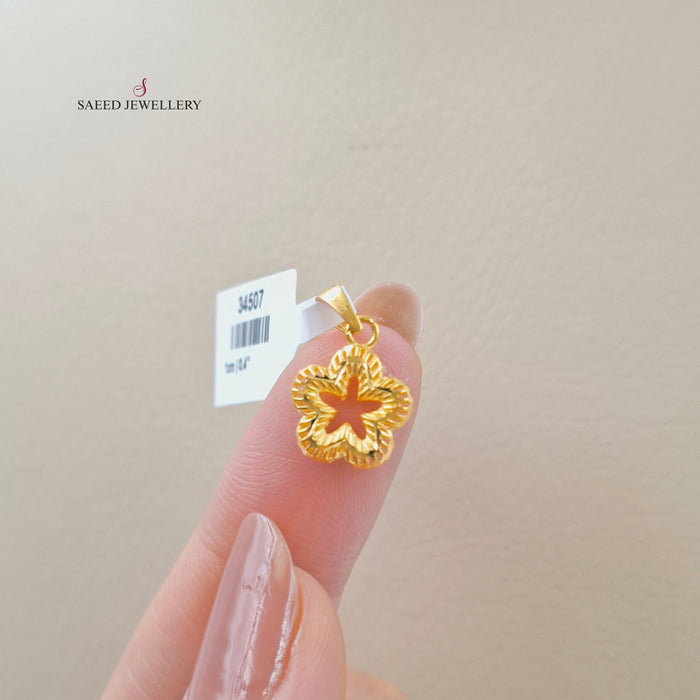 21K تعليقة وردة ناعم-مجوهرات الشيخ سعيد-Saeed Jewelry