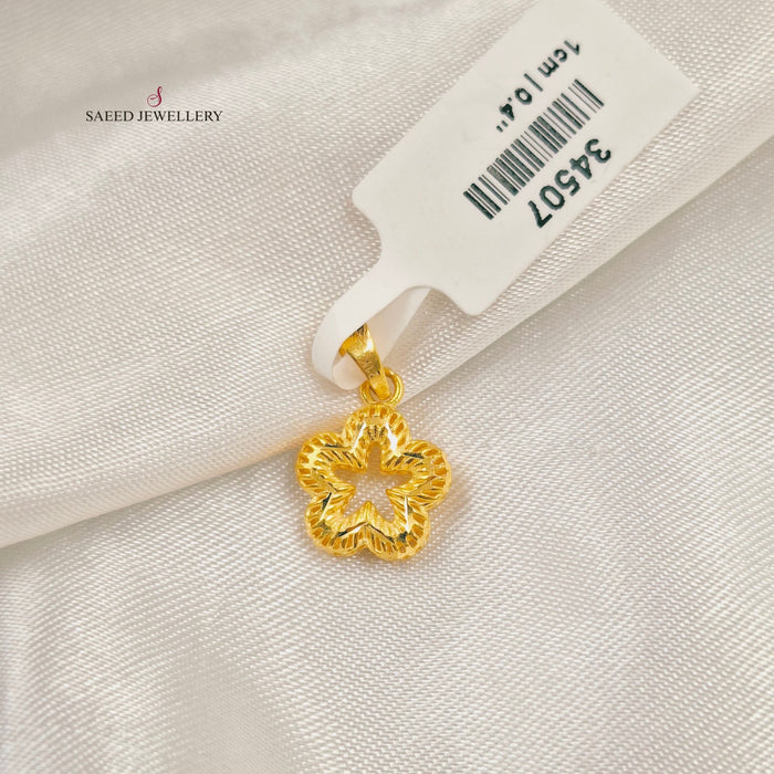 21K تعليقة وردة ناعم-مجوهرات الشيخ سعيد-Saeed Jewelry