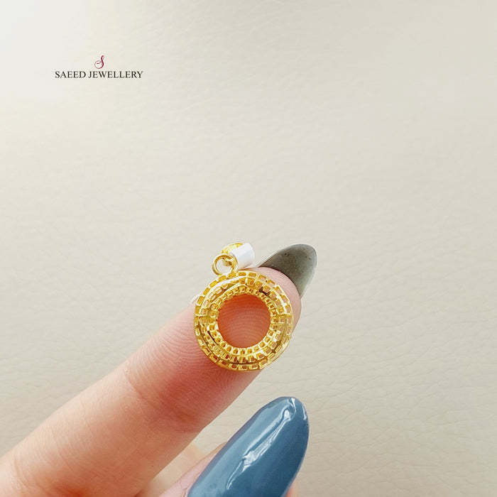 Light Turkish Pendant Made Of 21K Yellow Gold by Saeed Jewelry-27720