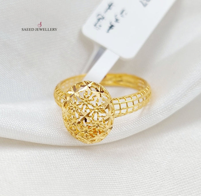 Light Turkish Ring Made Of  21K Yellow Gold by Saeed Jewelry-27395