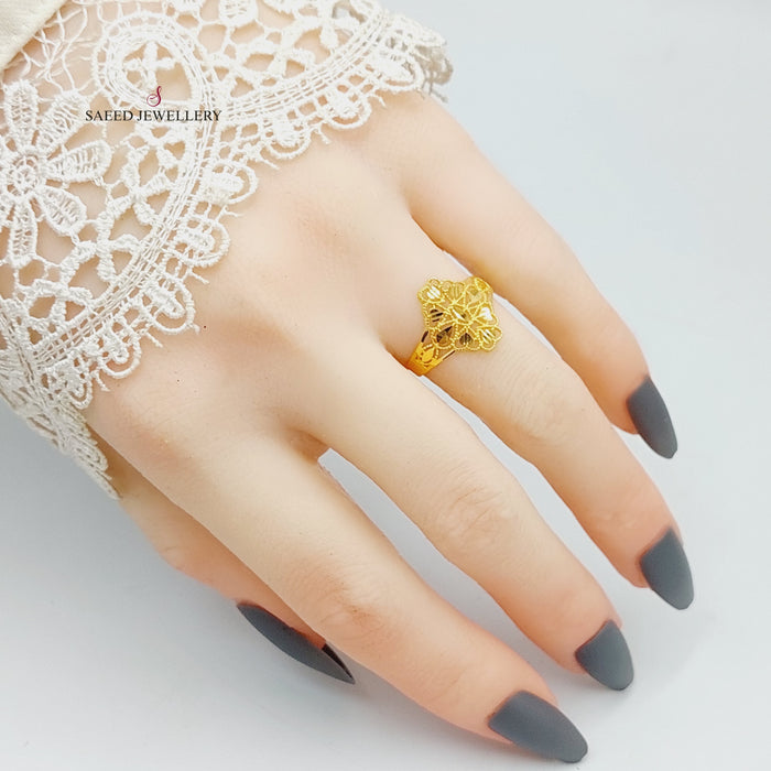 Light Turkish Ring Made Of  21K Yellow Gold by Saeed Jewelry-27396