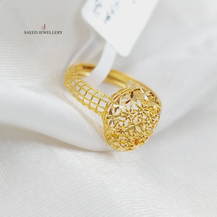 Light Turkish Ring Made Of  21K Yellow Gold by Saeed Jewelry-27395