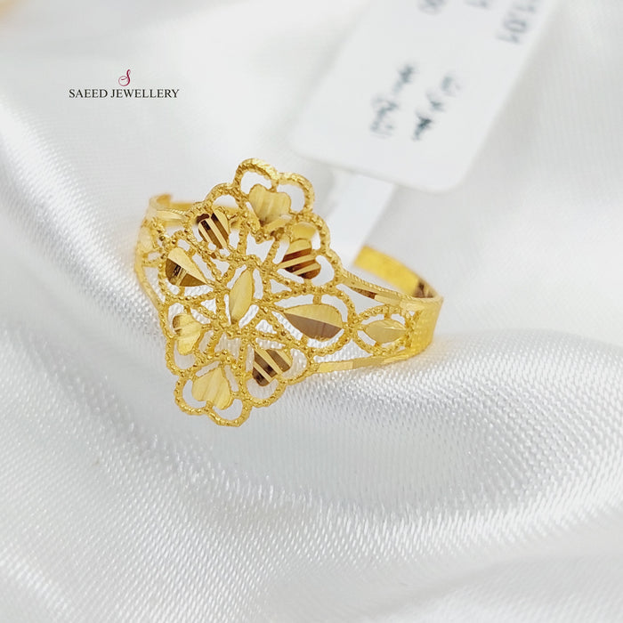 Light Turkish Ring Made Of  21K Yellow Gold by Saeed Jewelry-27396