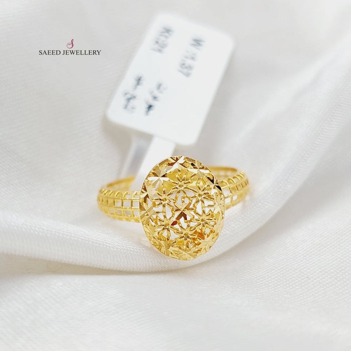 Light Turkish Ring Made Of  21K Yellow Gold by Saeed Jewelry-27395