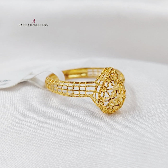 Light Turkish Ring Made Of  21K Yellow Gold by Saeed Jewelry-27397