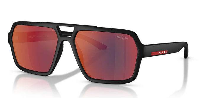Black Rubber/Dark Grey Blue/Red Mirror / 59