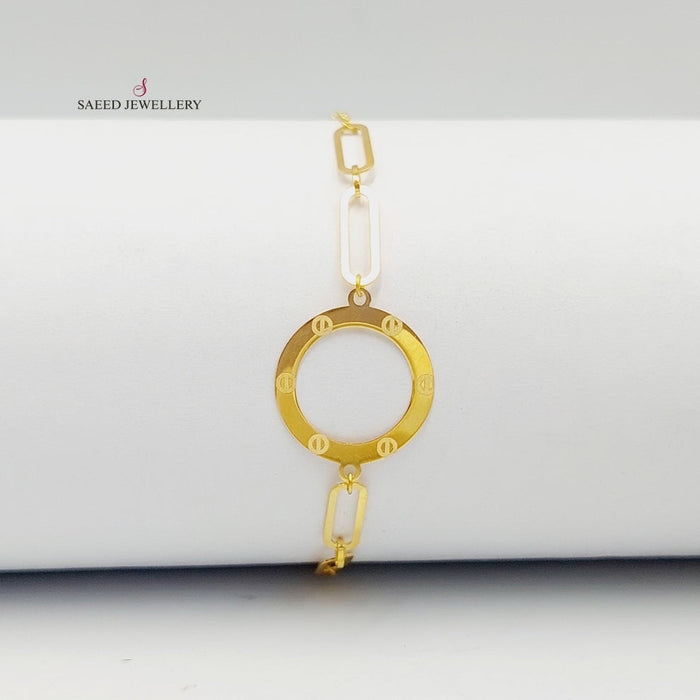 Figaro Bracelet  Made Of 18K Yellow Gold by Saeed Jewelry-29633
