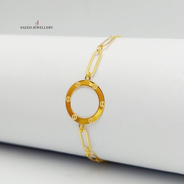 Figaro Bracelet  Made Of 18K Yellow Gold by Saeed Jewelry-29633