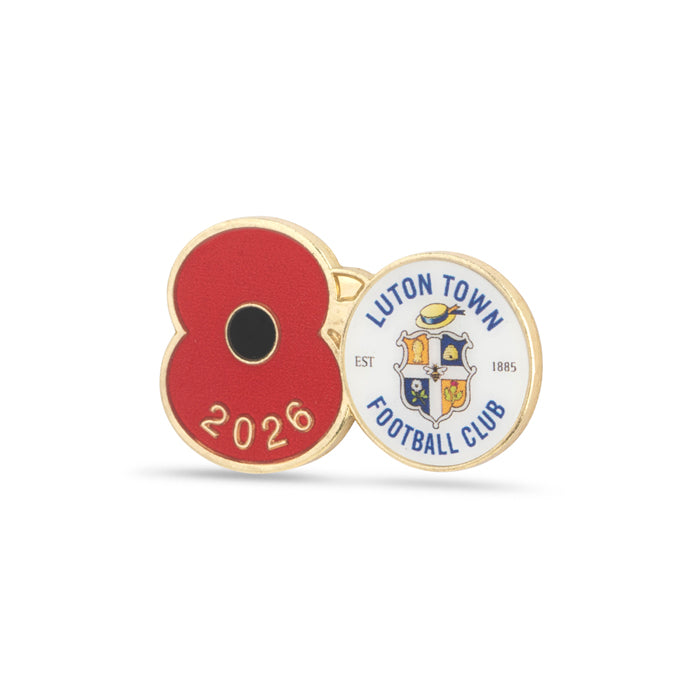 Luton Town Poppy Football Pin 2026
