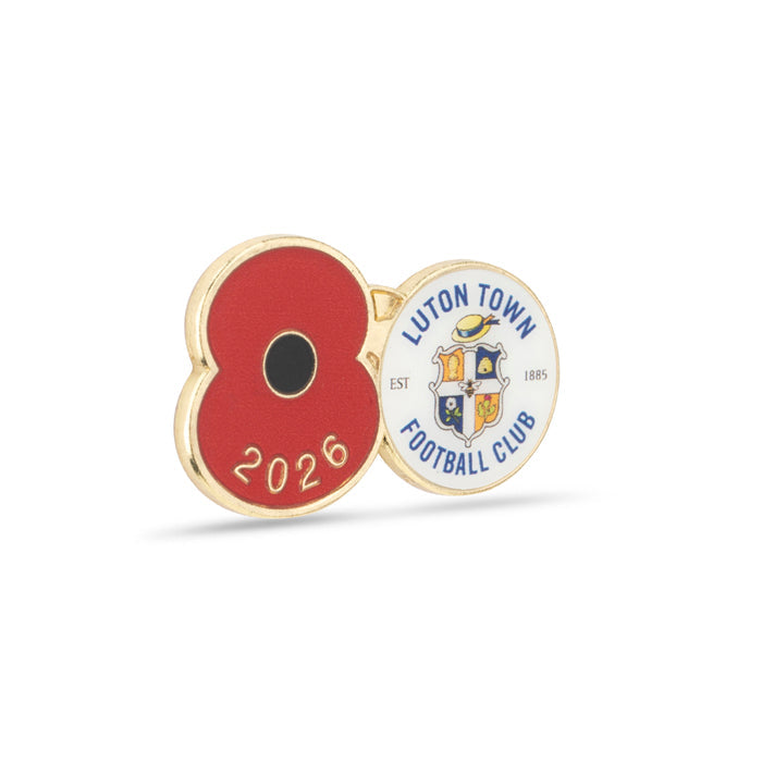 Luton Town Poppy Football Pin 2026