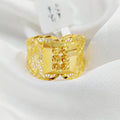 Luxury Engraved Ring Made Of 21K Yellow Gold by Saeed Jewelry-27781