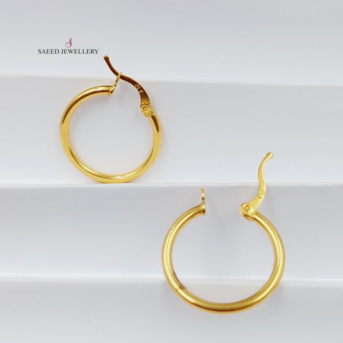 Luxury Rounded Earrings Made Of 21K Yellow Gold by Saeed Jewelry-27667