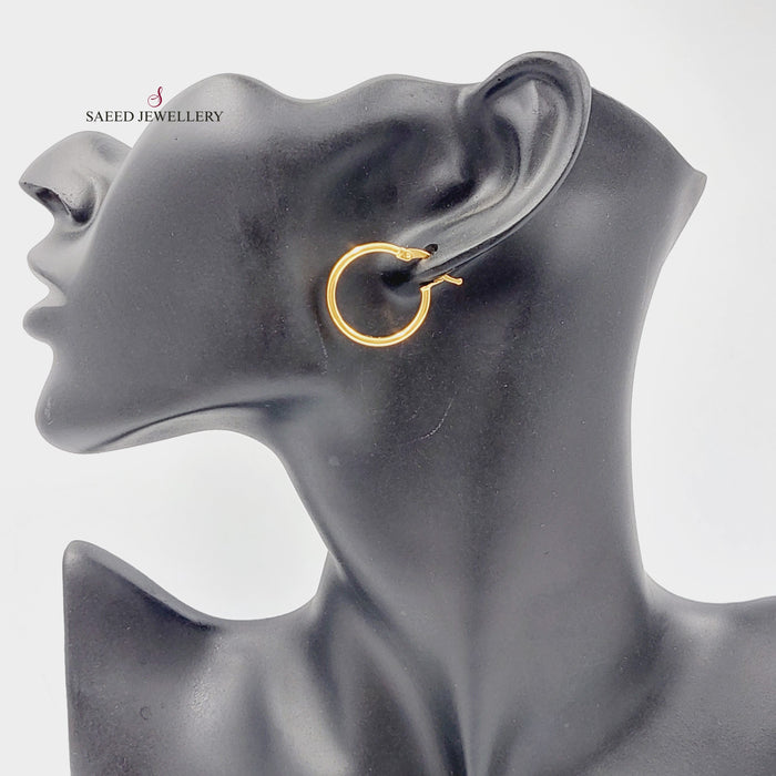 Luxury Rounded Earrings Made Of 21K Yellow Gold by Saeed Jewelry-27667
