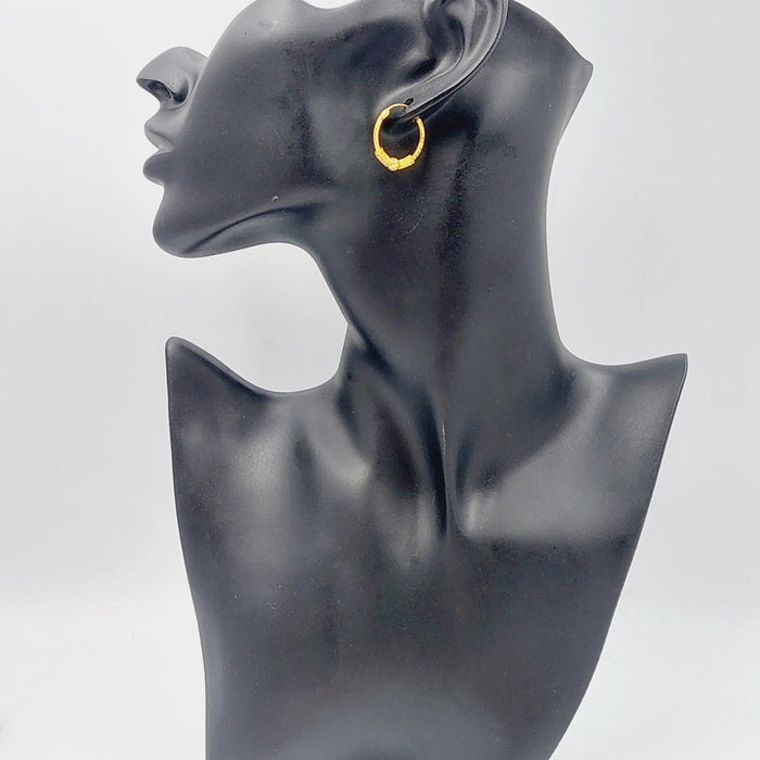 Luxury Hoop Earrings Made Of 21K Yellow Gold by Saeed Jewelry-28332