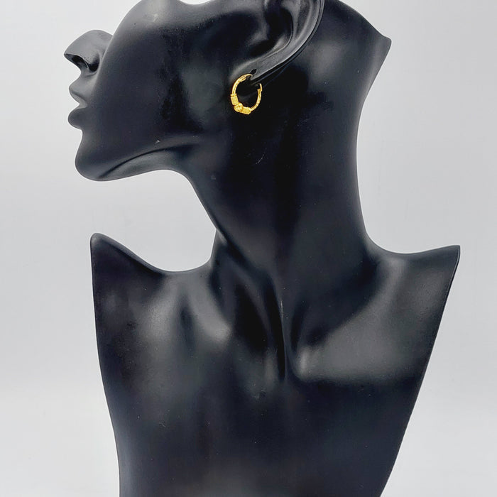 Luxury Hoop Earrings Made Of 21K Yellow Gold by Saeed Jewelry-28336