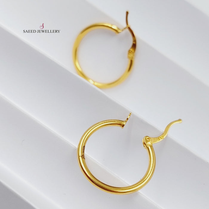 Luxury Rounded Earrings Made Of 21K Yellow Gold by Saeed Jewelry-27667