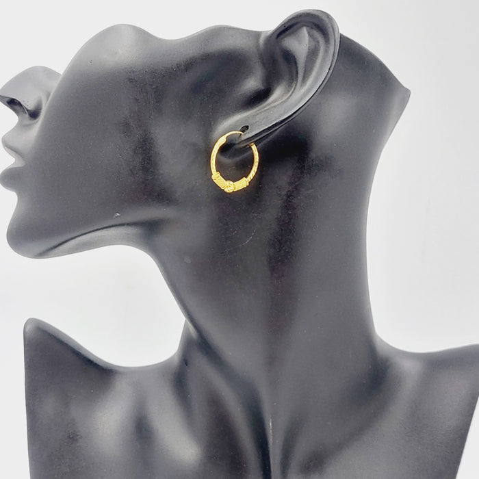 Luxury Hoop Earrings Made Of 21K Yellow Gold by Saeed Jewelry-28332