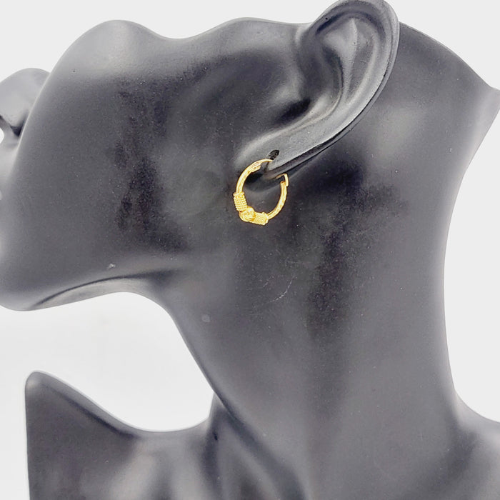 Luxury Hoop Earrings Made Of 21K Yellow Gold by Saeed Jewelry-28336