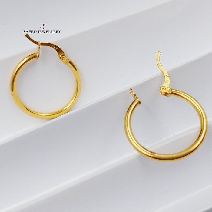 Luxury Rounded Earrings Made Of 21K Yellow Gold by Saeed Jewelry-27667