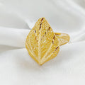 Luxury Leaf Ring Made Of 21K Yellow Gold by Saeed Jewelry-27778