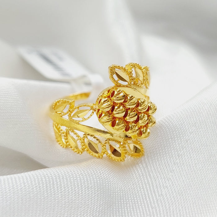 Luxury Leaf Ring Made Of 21K Yellow Gold by Saeed Jewelry-27776