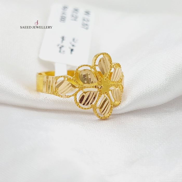 Luxury Leaf Ring Made Of 21K Yellow Gold by Saeed Jewelry-27885