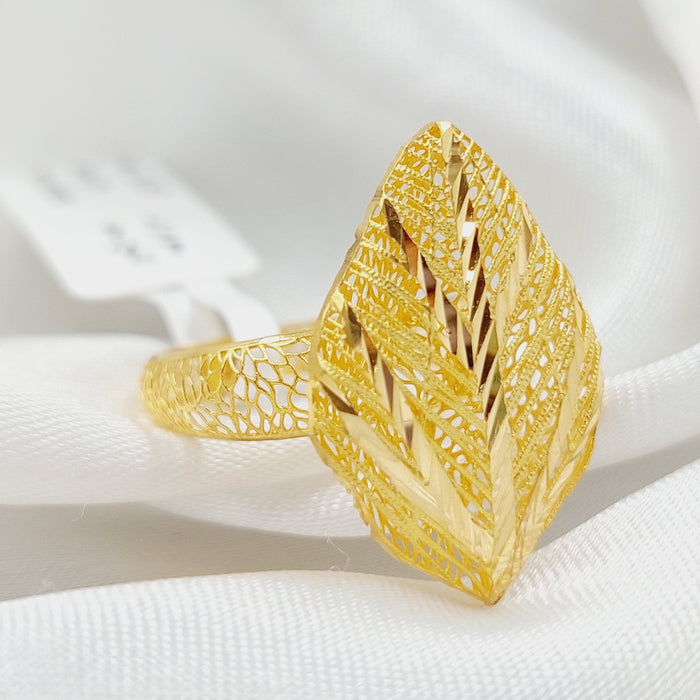 Luxury Leaf Ring Made Of 21K Yellow Gold by Saeed Jewelry-27778