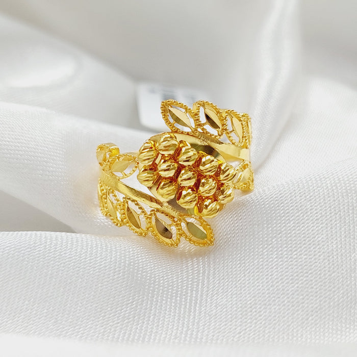 Luxury Leaf Ring Made Of 21K Yellow Gold by Saeed Jewelry-27776