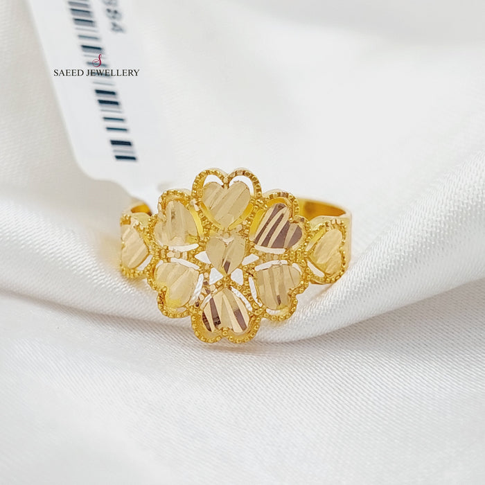 Luxury Leaf Ring Made Of 21K Yellow Gold by Saeed Jewelry-27884