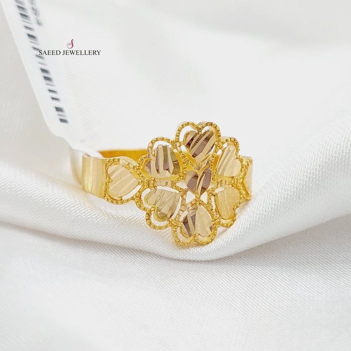 Luxury Leaf Ring Made Of 21K Yellow Gold by Saeed Jewelry-27884