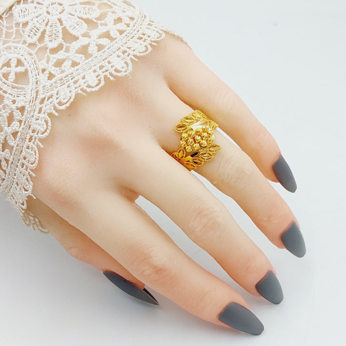 Luxury Leaf Ring Made Of 21K Yellow Gold by Saeed Jewelry-27776