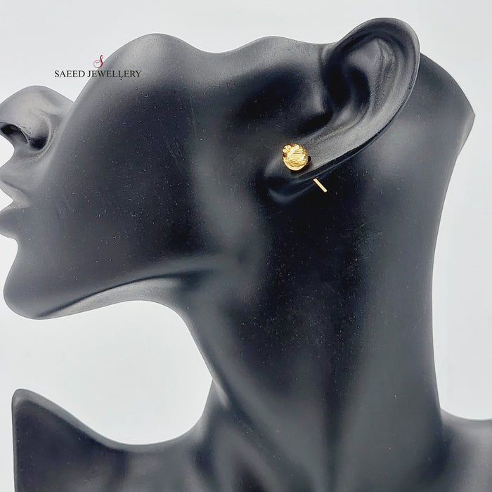 Luxury Screw Earrings Made Of 21K Yellow Gold by Saeed Jewelry-27457